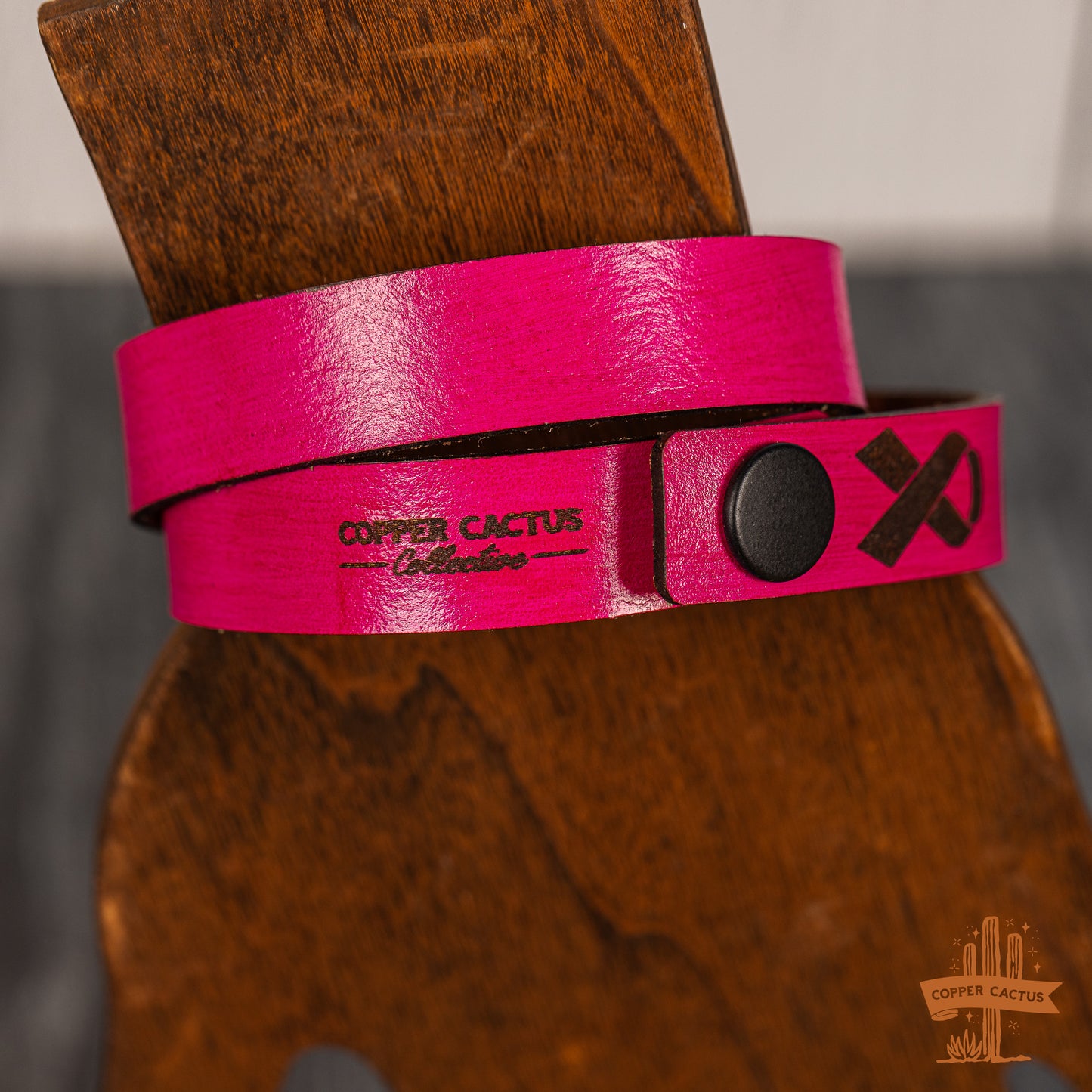 Breast Cancer Bracelet | Single Ribbon, Double Wrap