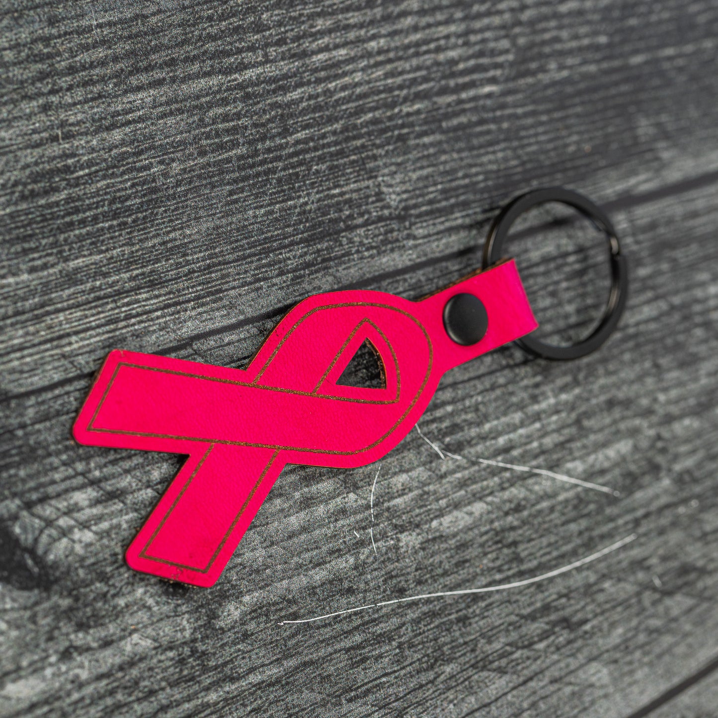 Breast Cancer Ribbon Keychain