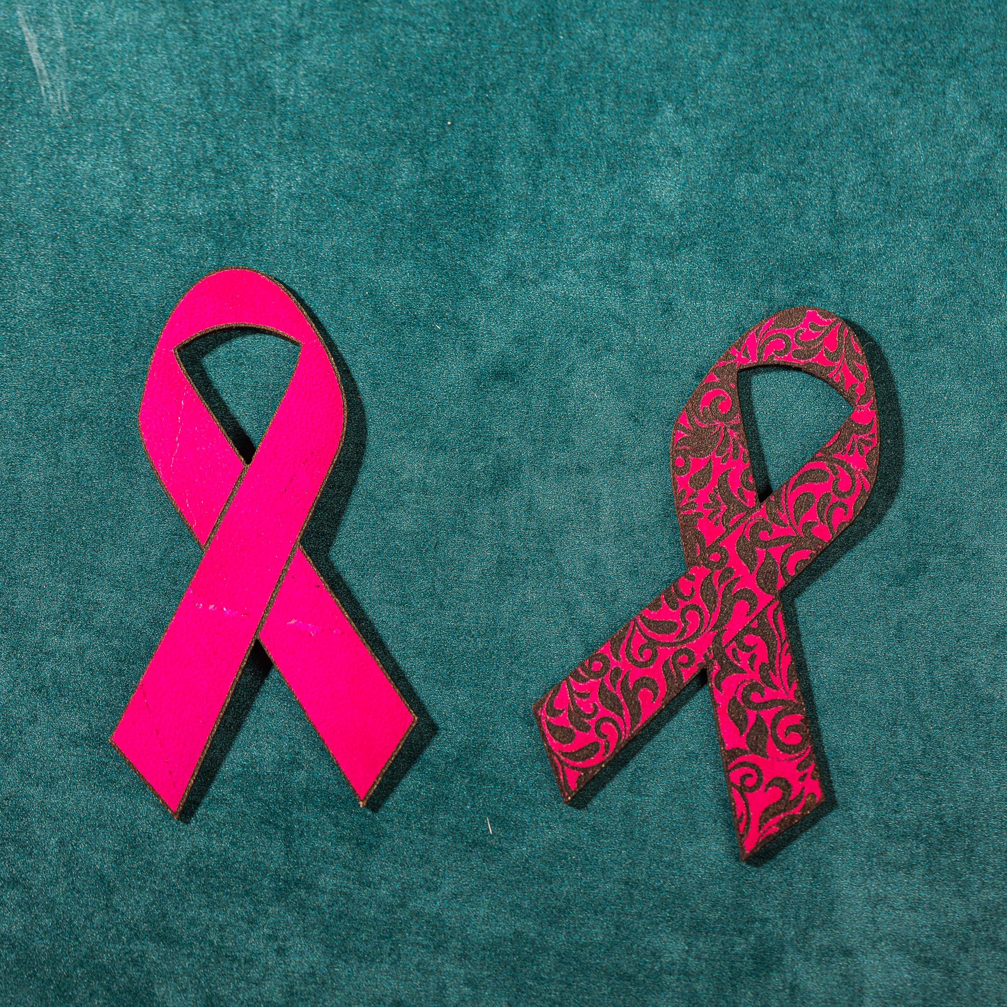 Breast Cancer Ribbon | Leather Patch