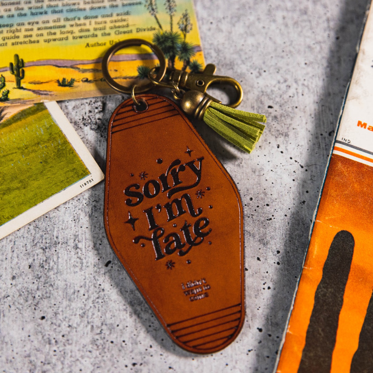 Leather Motel Keychain